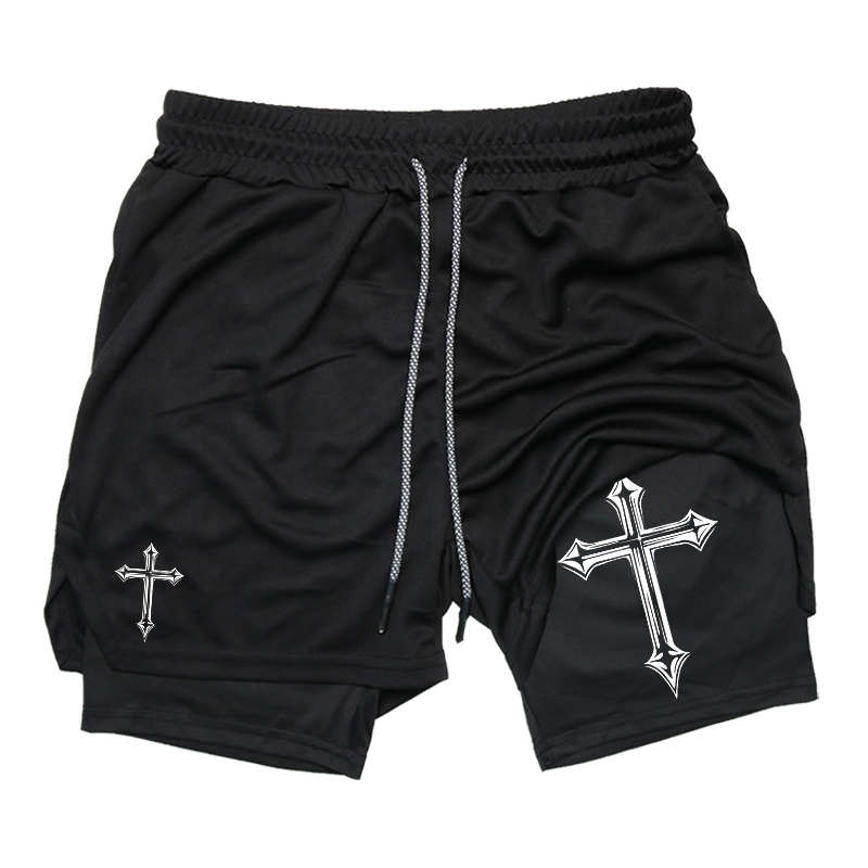 Crossfit Gym Gear - Pantalones Cortos Deportivos 2 en 1
