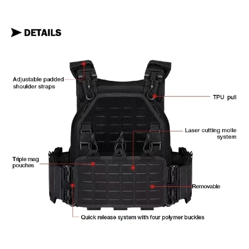 Chaleco Táctico YAKEDA, Portap - Crossfit Vest reseña y precio